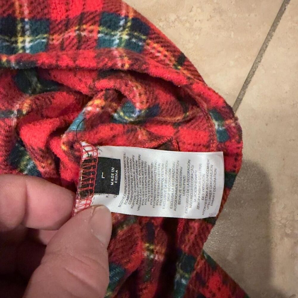 Vintage Ralph Lauren Red Plaid Flannel Pajama Set – Women’s Large - Picture 6 of 8